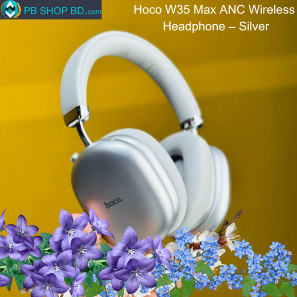 Hoco W35 Max ANC Wireless Headphone with Active Noise Cancellation and long battery life, available at PB SHOP BD.